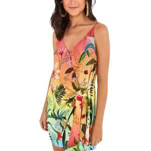 FARM Rio Amazonian Ombre Mini Wrap Dress Size Small